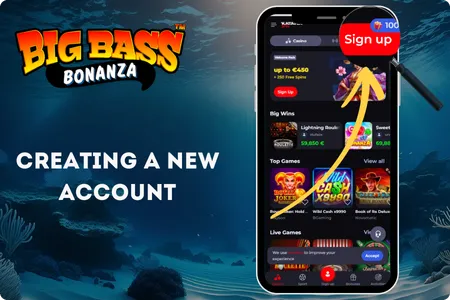 Big Bass Bonanza registration form example