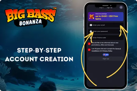 Creating a new Big Bass Bonanza account